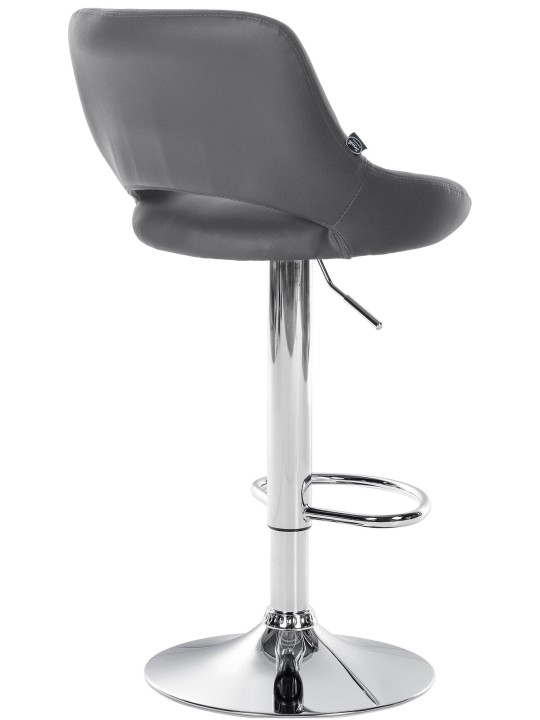 Barkruk Milet kunstleer chroom, grijs