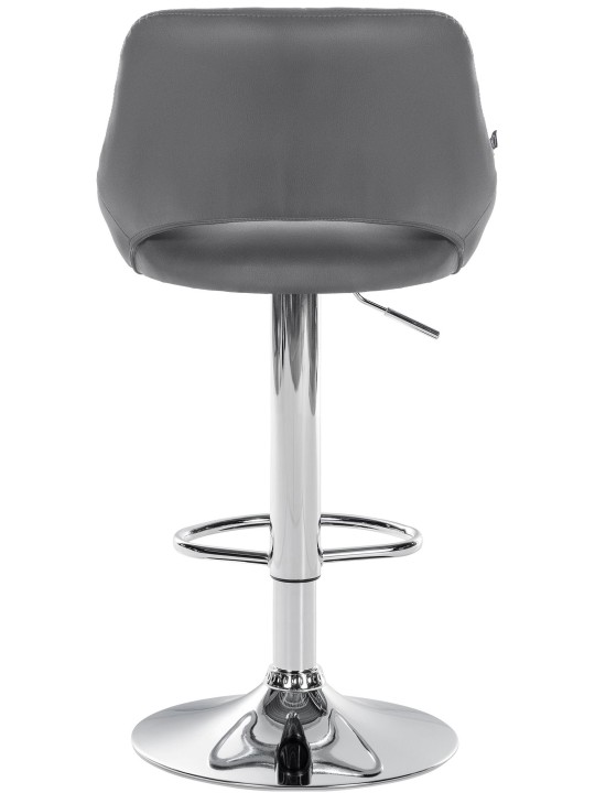 Barkruk Milet kunstleer chroom, grijs