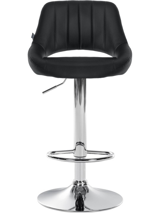 Barkruk Milet kunstleer chroom, zwart