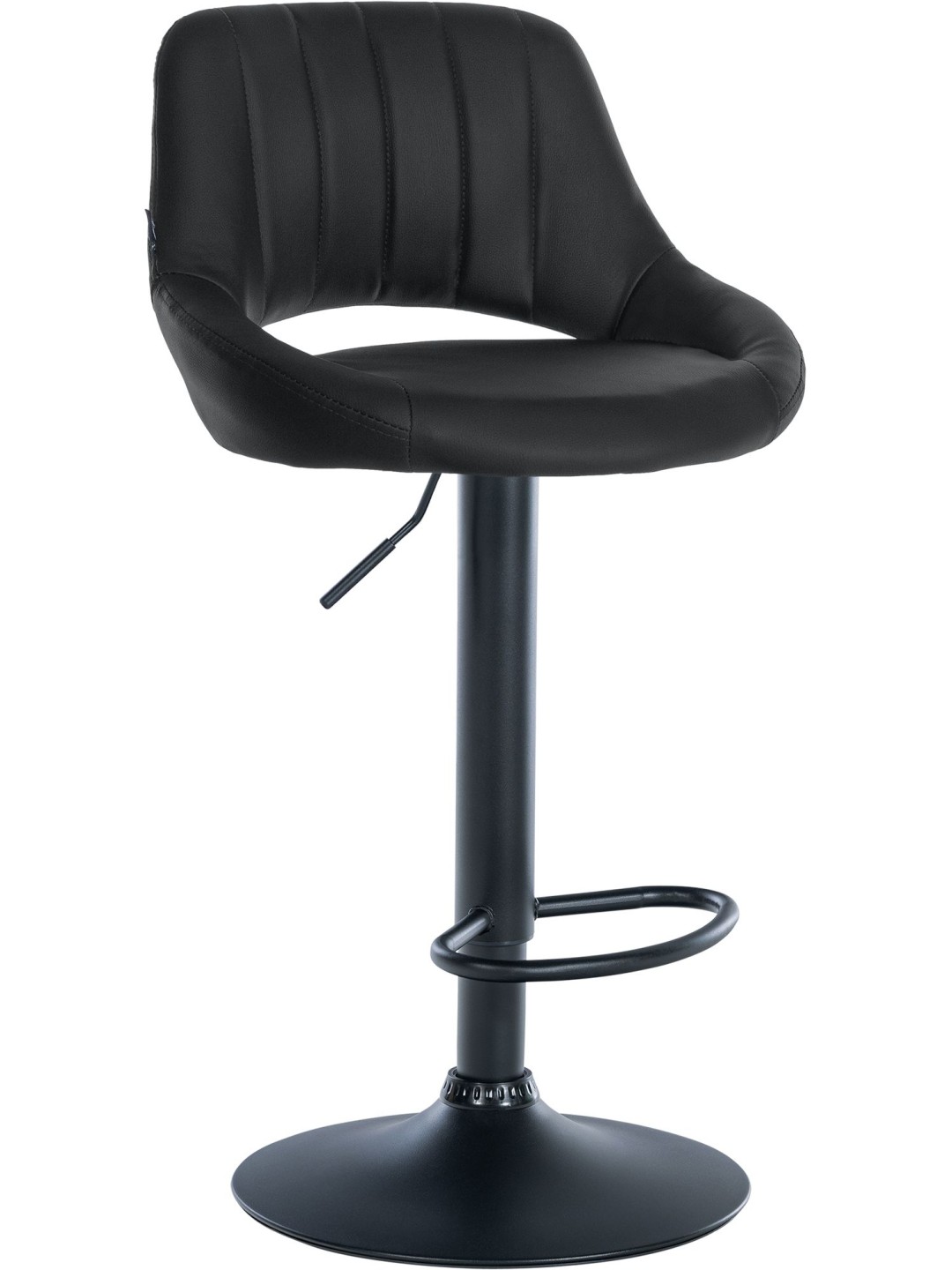 Barkruk Milet kunstleer, zwart