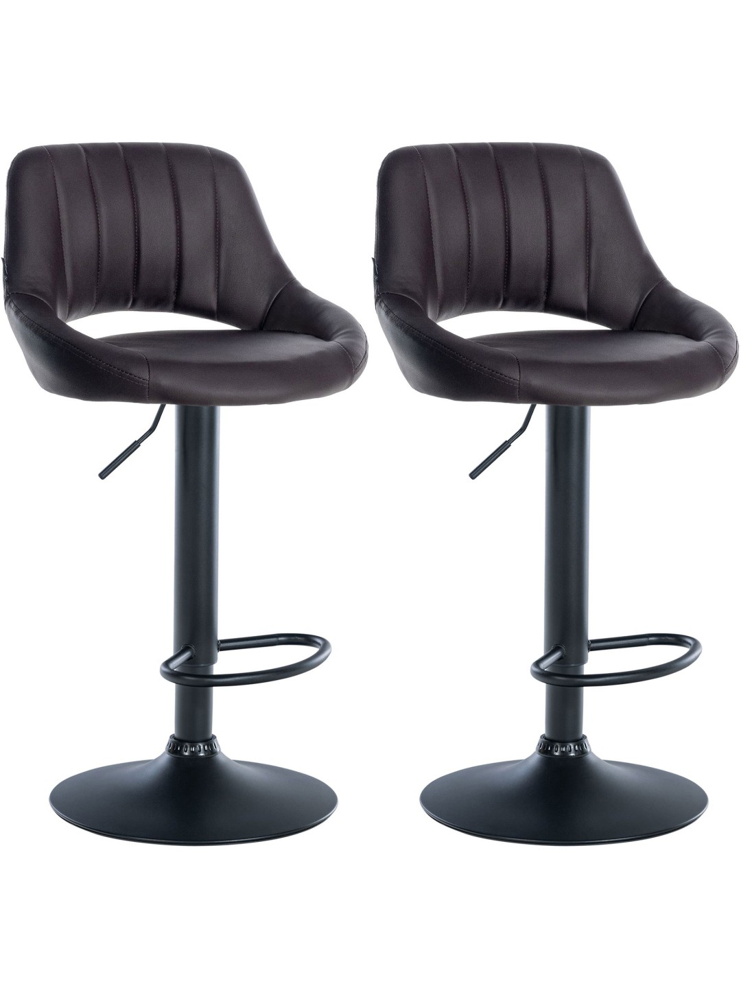 Set van 2 barkrukken Milet kunstleer B, bruin
