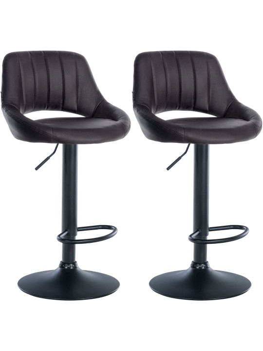 Set van 2 barkrukken Milet kunstleer B, bruin