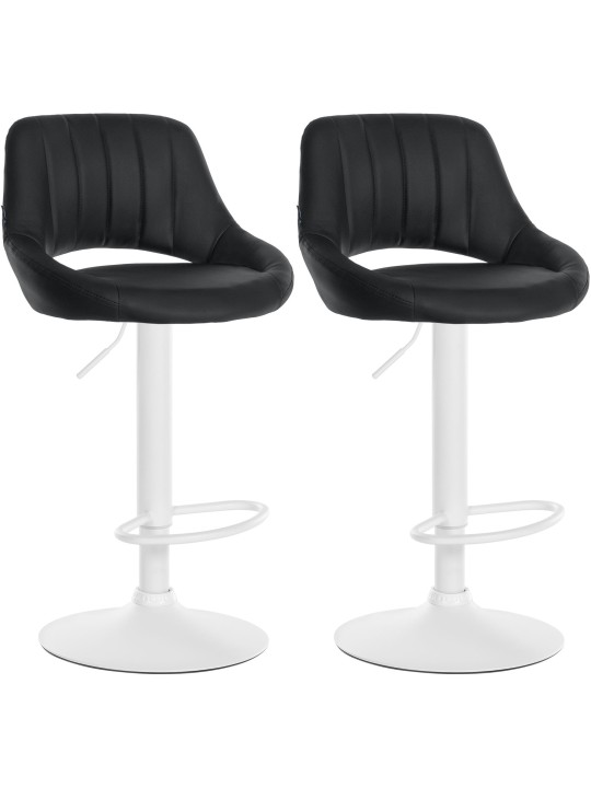 Set van 2 barkrukken Milet kunstleer W, zwart