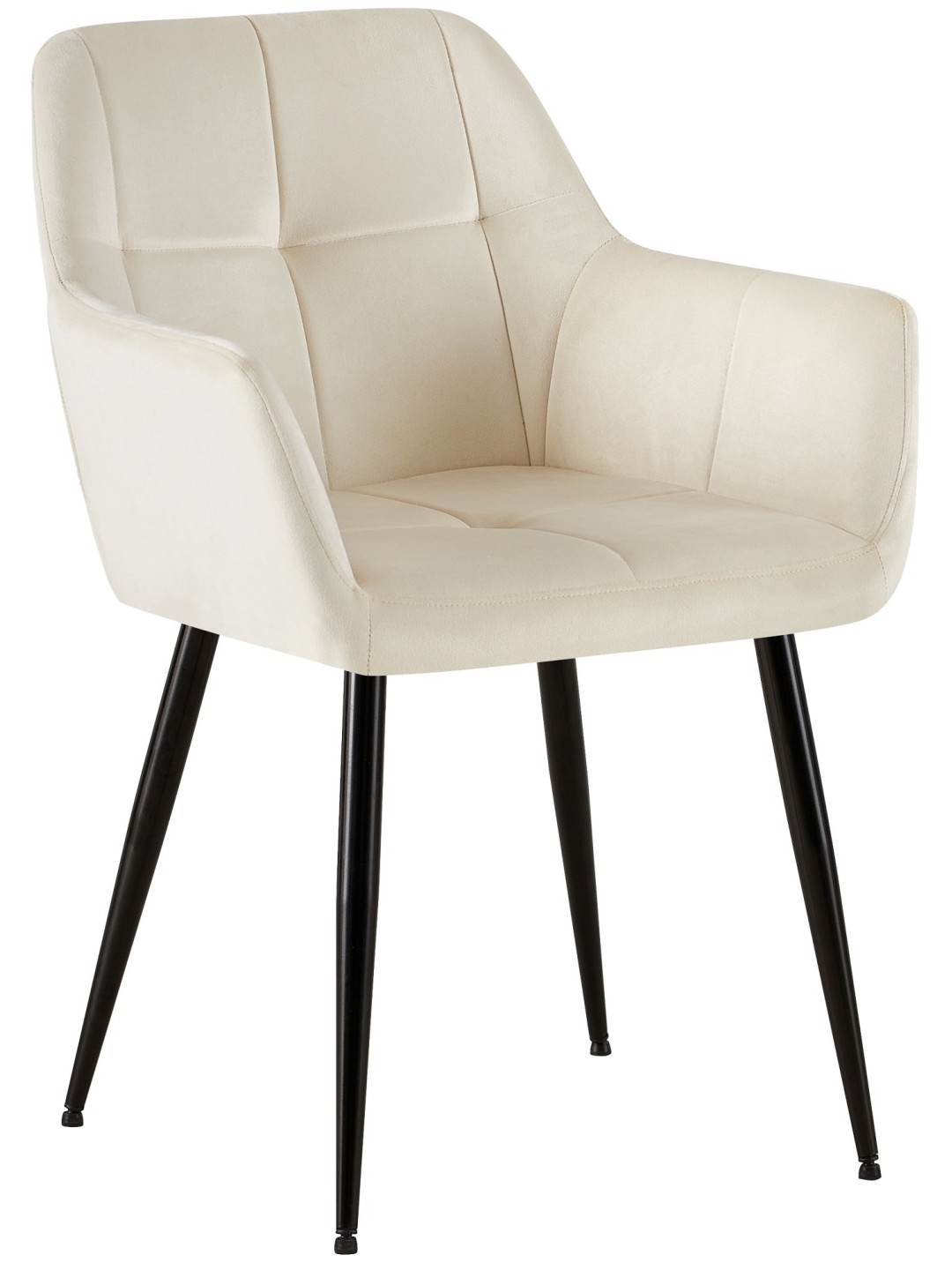 Bezoekersstoel Emia fluweel, crème