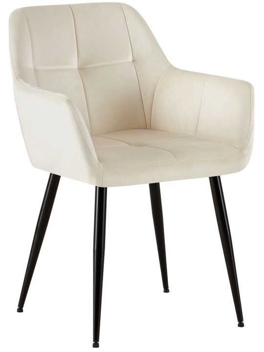 Bezoekersstoel Emia fluweel, crème