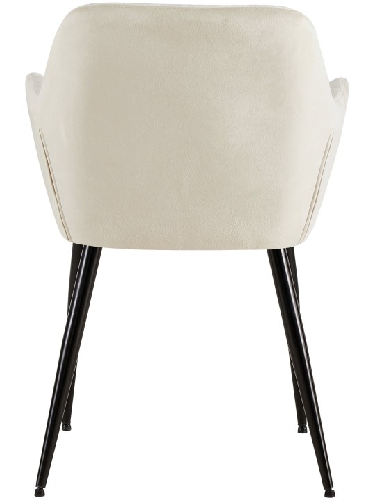 Bezoekersstoel Emia fluweel, crème