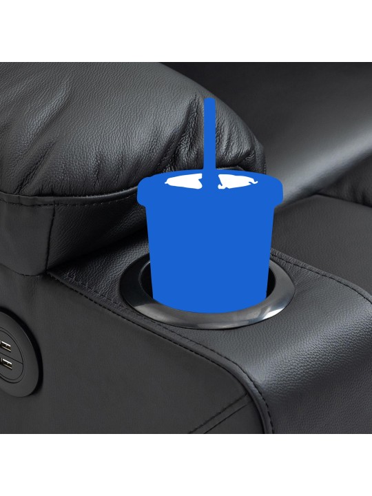 Fauteuil Andover echt leer, zwart