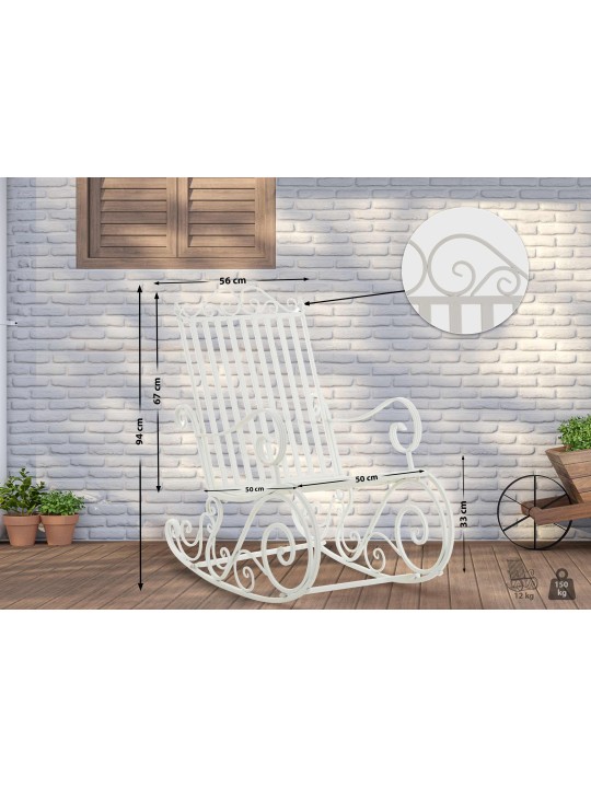 Schommelstoel Smilla, wit