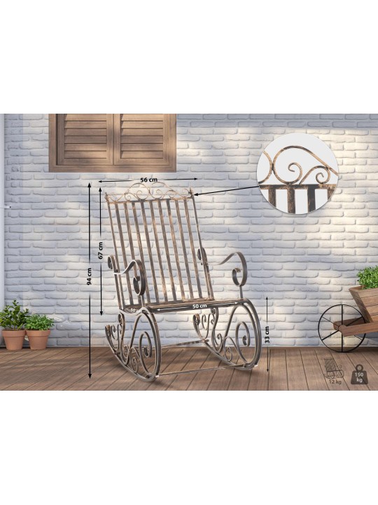 Schommelstoel Smilla, brons