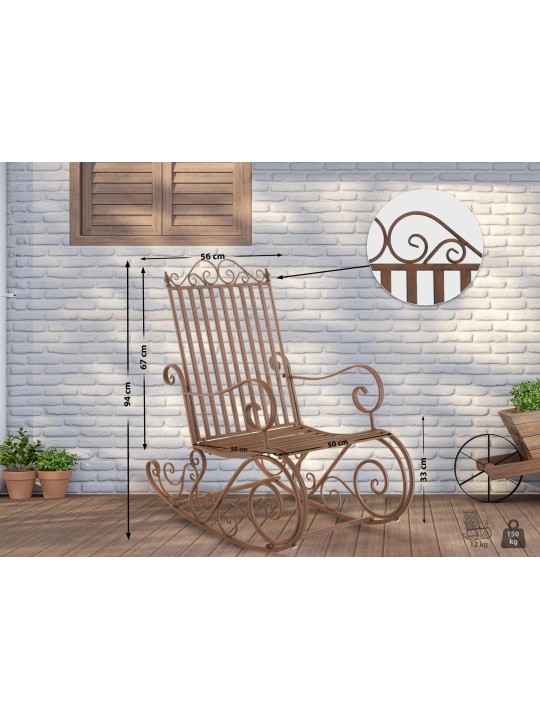 Schommelstoel Smilla, bruin Schommelstoel Smilla, bruin