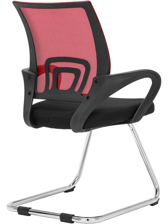 Eureka bezoekersstoel, rood