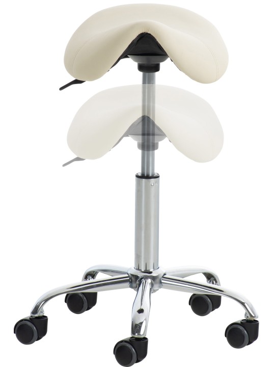 Set van 2 werkkrukken Reno kunstleer, crème Set van 2 werkkrukken Reno kunstleer, crème