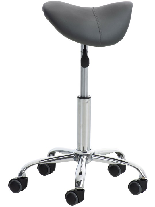 Set van 2 werkkrukken Reno kunstleer, grijs