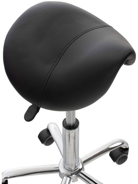 Set van 2 werkkrukken Reno kunstleer, zwart