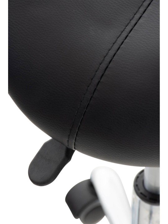 Set van 2 werkkrukken Reno kunstleer, zwart