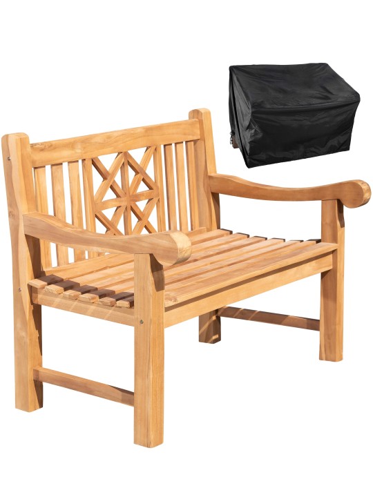 Teakhouten bank Florida 120 cm met deksel, teak