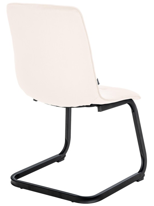 Set van 2 eetkamerstoelen Vermont fluweel, crème