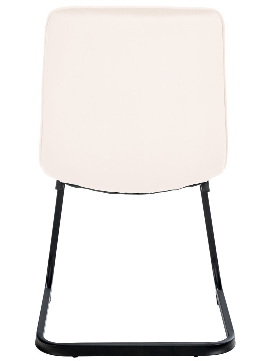 Set van 2 eetkamerstoelen Vermont fluweel, crème