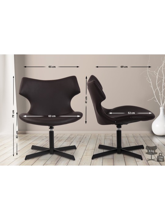 Ligstoel Welland kunstleer, bruin Ligstoel Welland kunstleer, bruin