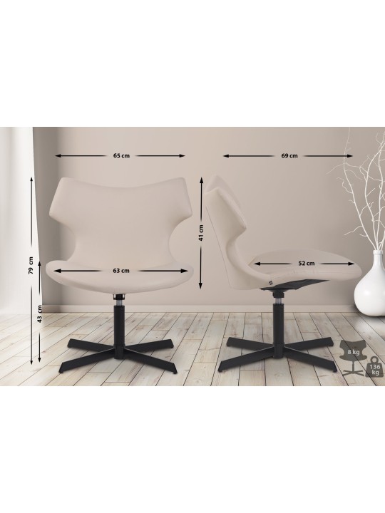 Ligstoel Welland kunstleer, crème Ligstoel Welland kunstleer, crème