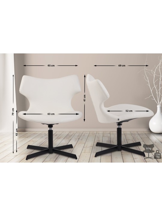 Ligstoel Welland kunstleer, wit Ligstoel Welland kunstleer, wit