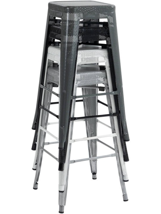 Set van 4 barkrukken Fletcher, wit