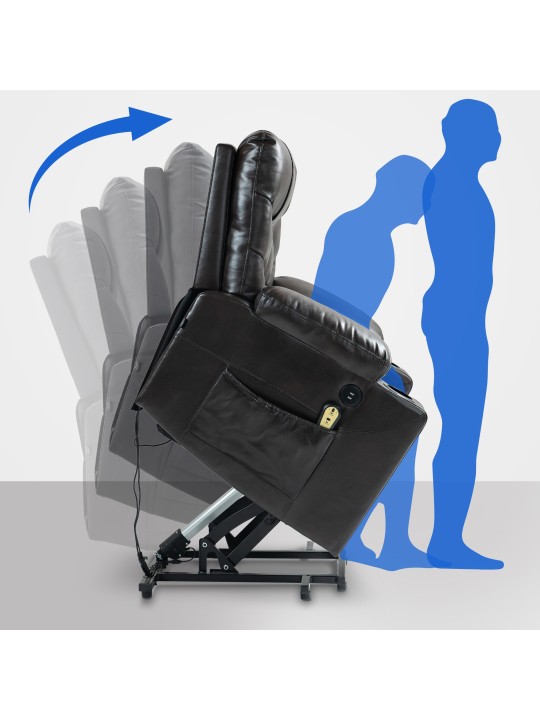 Fauteuil Andover kunstleer, bruin