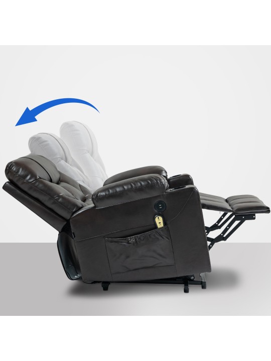 Fauteuil Andover kunstleer, bruin