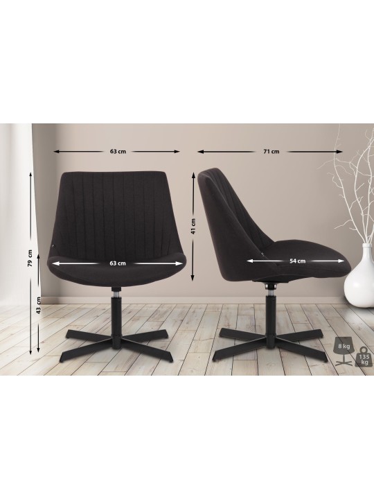 Ligstoel Granby, zwart