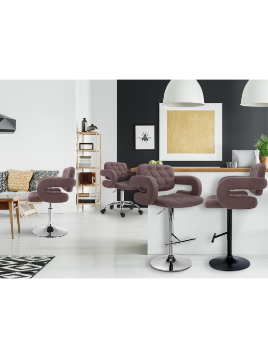 Barkruk Dublin FABRIC C, bruin