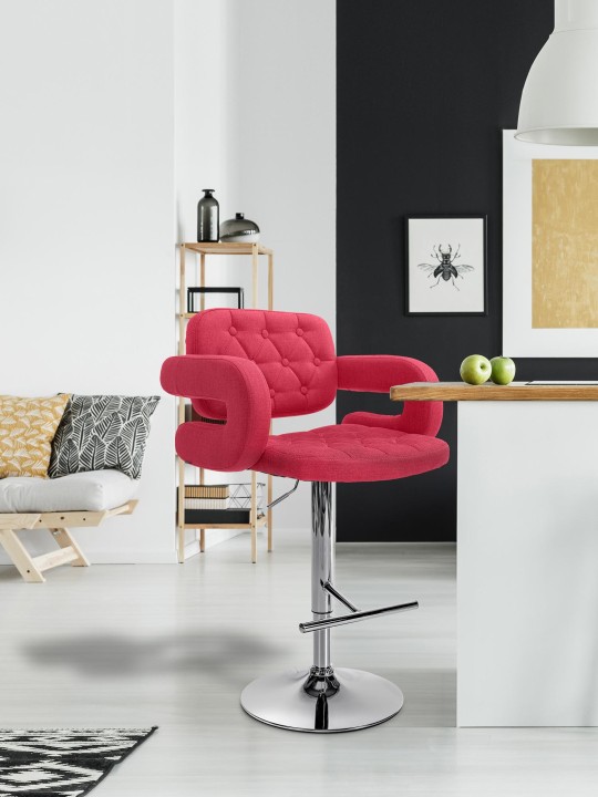 Barkruk Dublin FABRIC C, rood