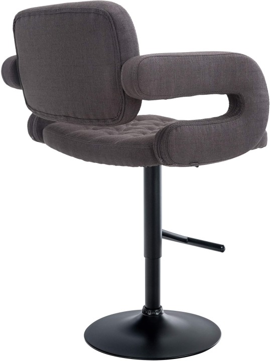 Barkruk Dublin STOF, donkergrijs