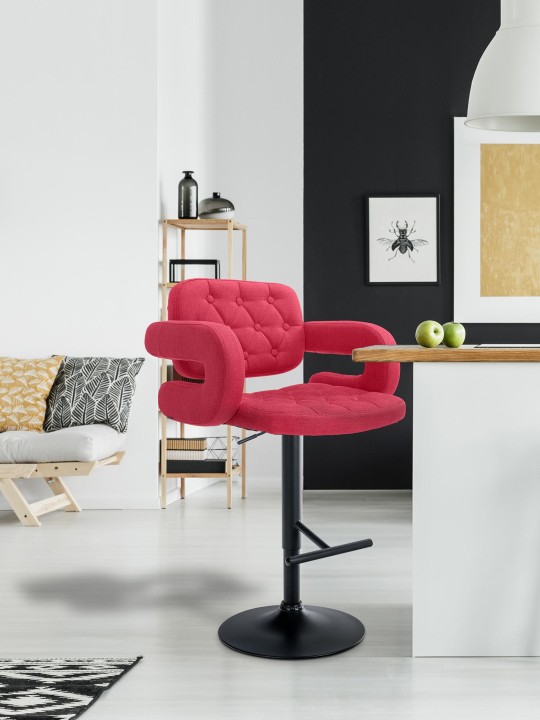 Barkruk Dublin STOF, rood