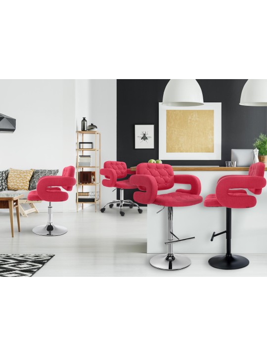 Barkruk Dublin STOF, rood