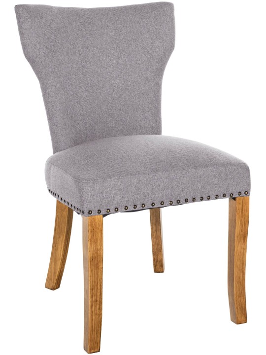 Eetkamerstoel Zadar stof antiek-licht, grijs Eetkamerstoel Zadar stof antiek-licht, grijs