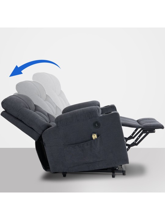 Fauteuil Andover stof, donkergrijs