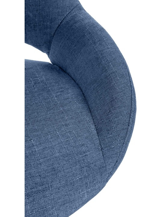 Barkruk Milet stof, blauw