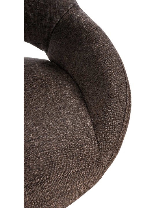 Barkruk Milet stof, bruin