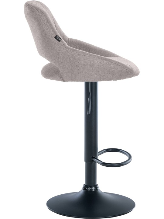 Barkruk Milet stof, grijs