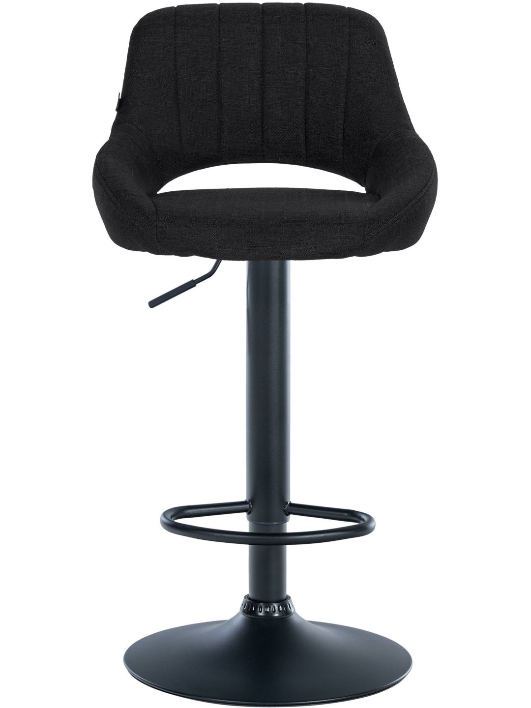 Barkruk Milet stof, zwart