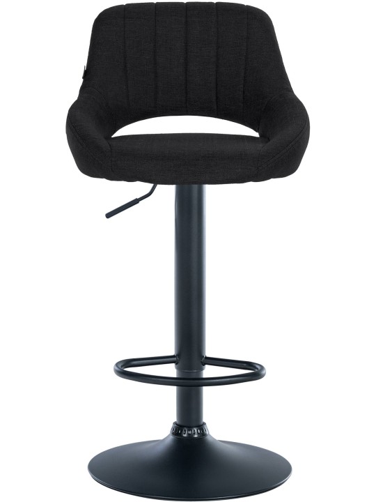 Barkruk Milet stof, zwart