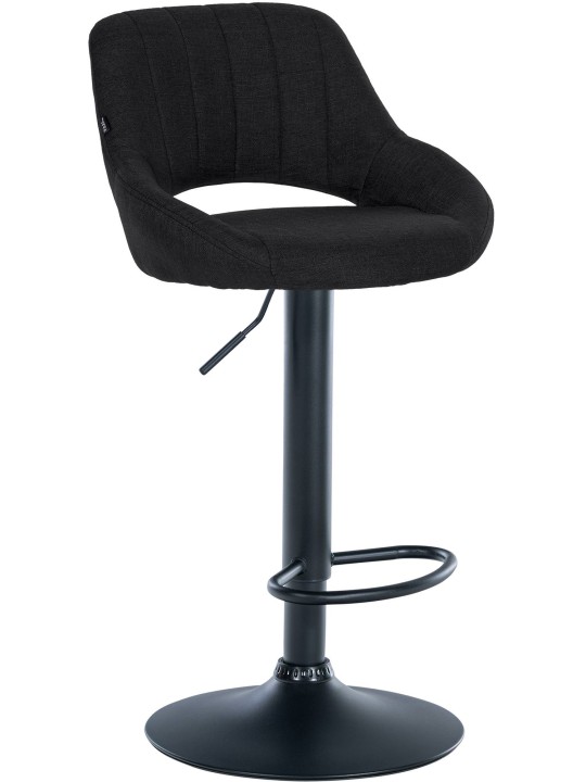 Barkruk Milet stof, zwart