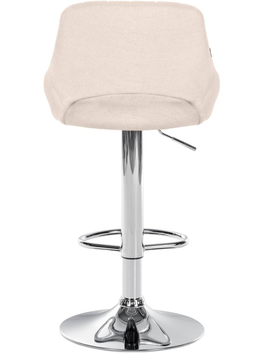 Barkruk Milet stof chroom, crème