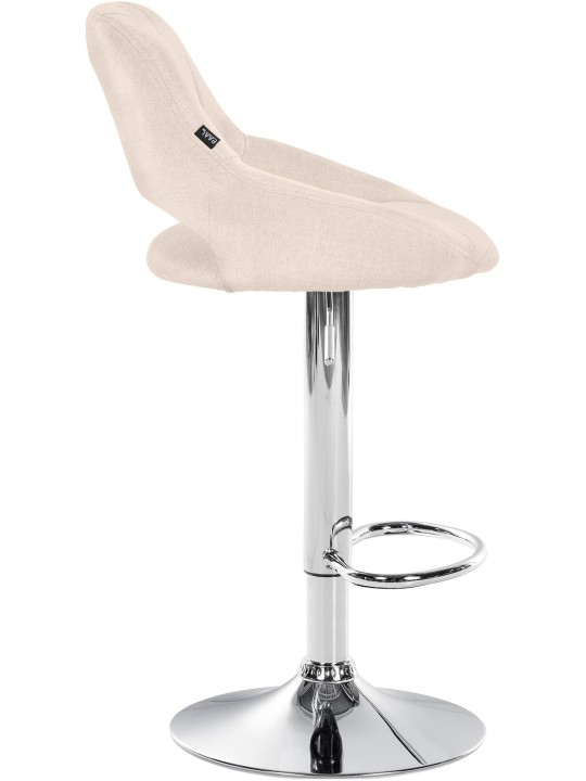 Barkruk Milet stof chroom, crème