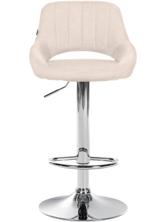 Barkruk Milet stof chroom, crème