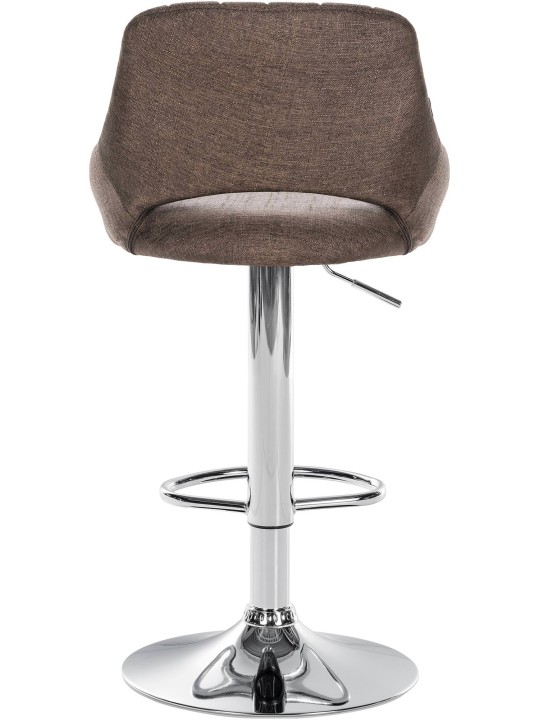 Barkruk Milet stof chroom, bruin