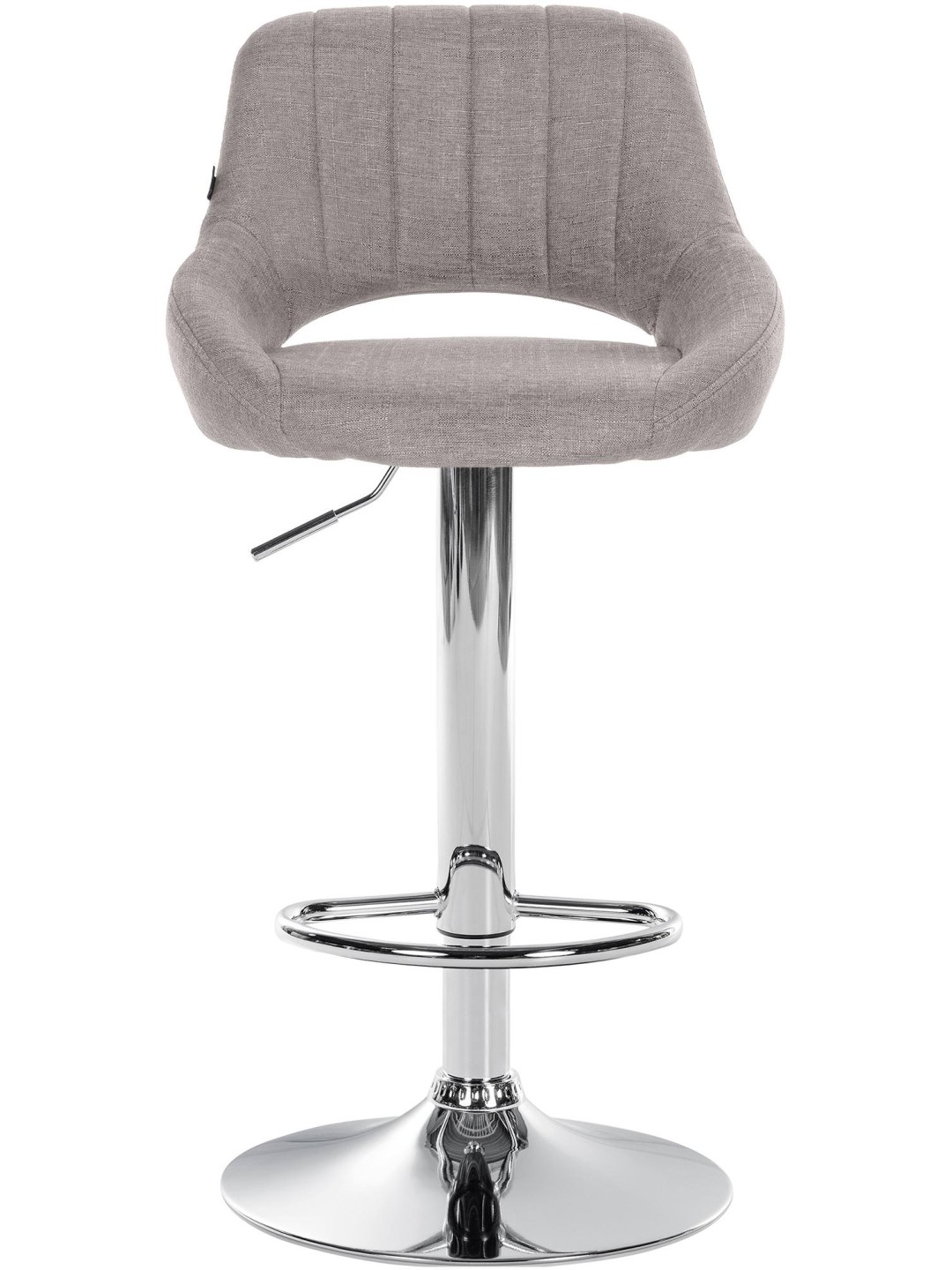 Barkruk Milet stof chroom, grijs