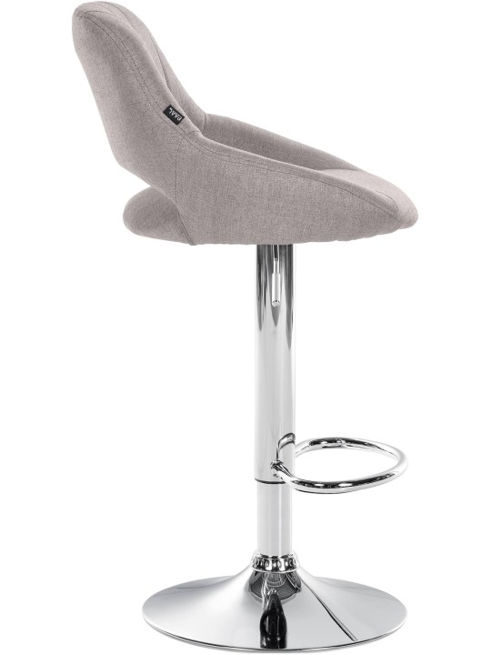 Barkruk Milet stof chroom, grijs Barkruk Milet stof chroom, grijs