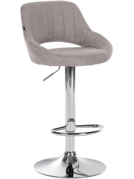 Barkruk Milet stof chroom, grijs Barkruk Milet stof chroom, grijs