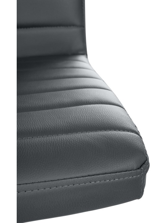 Set van 2 eetkamerstoelen Elvas kunstleer, grijs Set van 2 eetkamerstoelen Elvas kunstleer, grijs